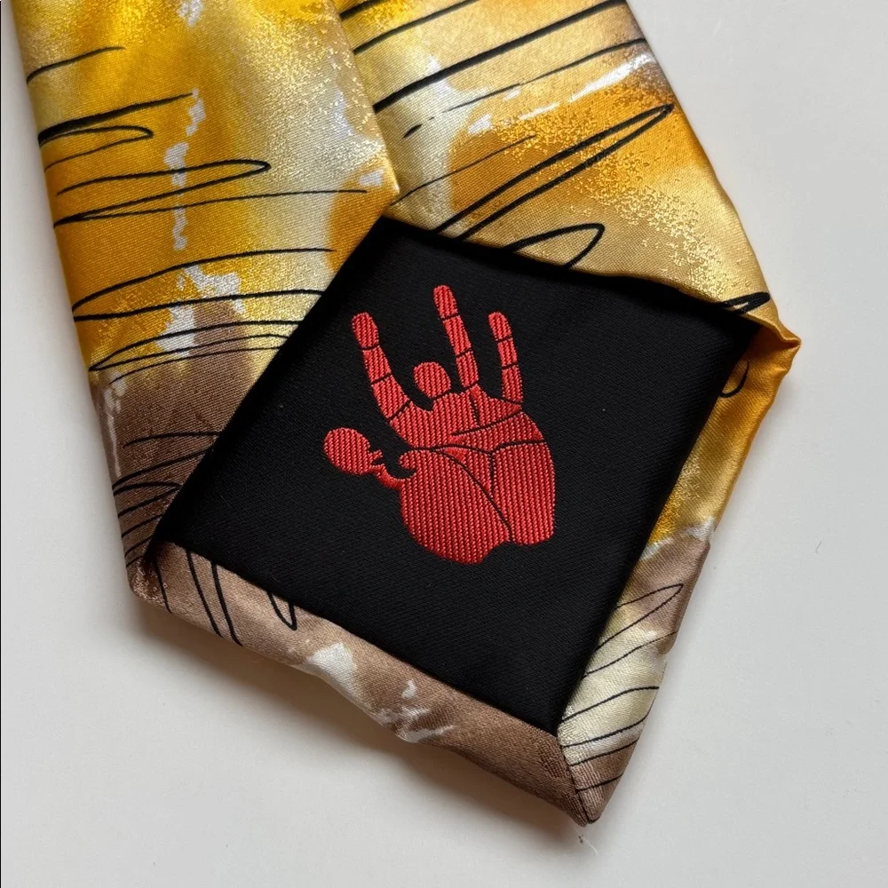 J. Garcia Neck Tie Mesa Special Edition Artist Proof‎ 7 Gift Silk Yellow Blue